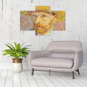 Obraz - Vincent van Gogh, Self-Portrait with a Straw Hat (The Potato Peeler), reprodukcia (90x60 cm)