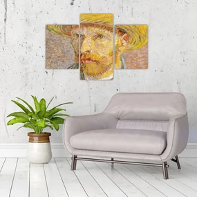Obraz - Vincent van Gogh, Self-Portrait with a Straw Hat (The Potato Peeler), reprodukcia (90x60 cm)