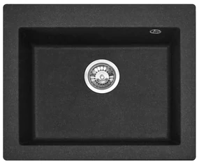 Rea West XL, 1-komorový kuchynský drez 600x500x220 mm, čierna škvrnitá, ZLE-00116