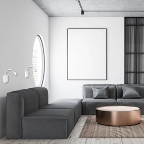 LED Flexibilná nástenná lampička s USB BASE 1xLED/8W + 1xLED/2W/230V biela