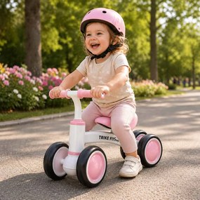 KIK Trike Fix Tiny V2 detské bežecké odrážadlo, ružovo-biele