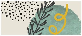 Obraz - Abstraktné listy N⁰1 (120x50 cm)
