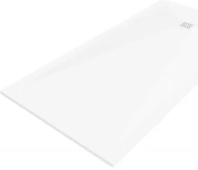 Mexen Stone+, obdĺžniková vanička z minerálneho kompozitu 200 x 100 cm, biela, biela krytka, 44101020-W