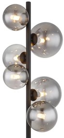 Globo 56133-6S - LED Stojacia lampa RIHA 6xG9/3,5W/230V dymová/čierna