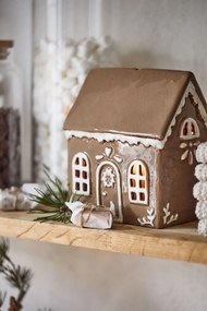 Ib Laursen Keramický svietnik Stillenat Gingerbread Door Wreath