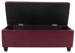 Skladovacia lavica Krien 112 x 45 x 45cm - Červená