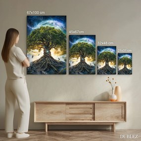 DUBLEZ | Drevený obraz stromu života - Yggdrasil