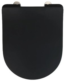 Čierne WC sedadlo Wenko Sedilo Black, 45,2 × 36,2 cm