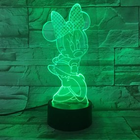 3D LED nočná lampa 3Dmix 3DL-DRGB - Minnie Mouse (Dual RGB)