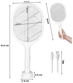 LED elektrický lapač hmyzu 2v1, 800 mAh, 5V