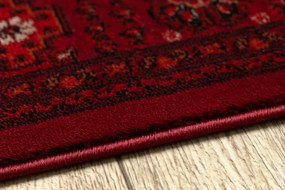 Koberec ORIENT 6871 so strapcami, rám / ornament / klasický, bordový / čierny