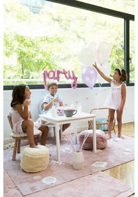 Ružový prateľný ručne tkaný bavlnený detský koberec 140x200 cm Noah – Lorena Canals