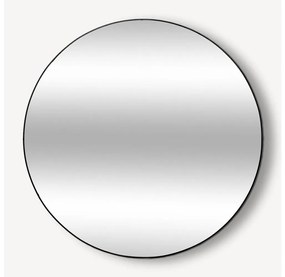 Atmosphera - Nástenné zrkadlo ALICE pr. 110 cm čierna