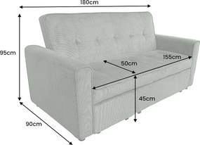 Dizajnová rozkladacia sedačka Zaragoza 180 cm zelený menčester