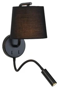 Zambelis H57 - LED Flexibilné svietidlo LED/3W + 1xE27/40W/230V čierna UN0941