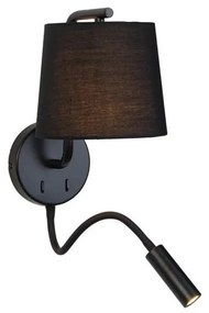 Zambelis H57 - LED Flexibilné svietidlo LED/3W + 1xE27/40W/230V čierna