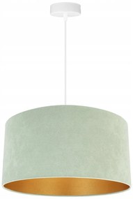 Závesné svietidlo Mediolan, 1x pistáciové/zlaté textilné tienidlo, (výber z 2 farieb konštrukcie), (fi 40cm)