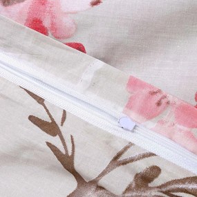 BAVLNENÉ OBLIEČKY COTTONLOVE 200X220 CM, 2KS 70X80 CM KVETY