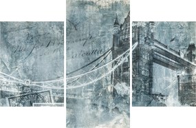 Obraz - Tower Bridge v chladných tónoch (90x60 cm)
