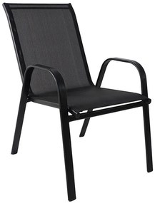 Záhradná stolička Nadja čierna