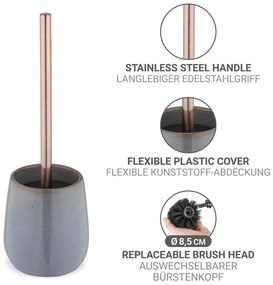 Sivá keramická WC kefa Sirmione – Wenko