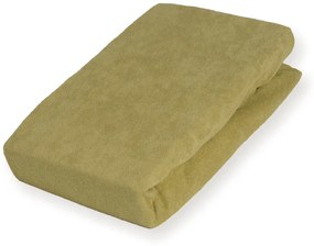 Froté napínacie prestieradlo na extra vysoký matrac FR-020 Olivové 90 x 220 - výška 40 cm