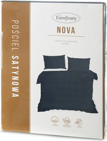 SATÉNOVÉ OBLIEČKY NOVA3 140X200 CM, 1 KS 70X80 CM TMAVOMODRÉ