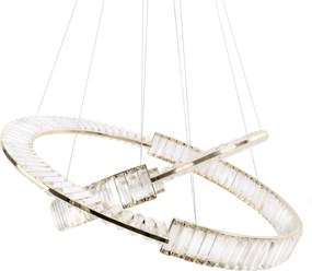 Toolight Toolight, LED krištáľové stropné svietidlo APP1524-CP60/80, zlatá, OSW-06972