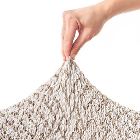 Bielastické poťahy VENEZIA béžová dvojkreslo (š. 120 - 160 cm)