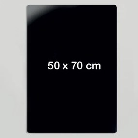 Sklenená magnetická tabuľa na stenu, čierna, 700 x 500 mm