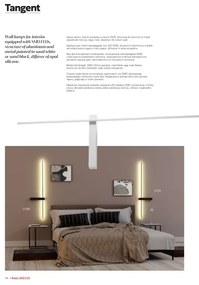 Redo 01-2480 - LED Nástenné svietidlo TANGENT LED/14W/230V 3000K čierna