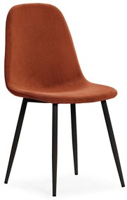 Terakotové čalúnené jedálenské stoličky v súprave 4 ks Minka – Marckeric