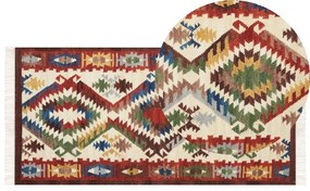 Vlnený kelímový koberec 80 x 150 cm viacfarebný AREVIK Beliani