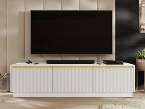 TV skrinka/stolík Roleno 180, Farby:: biela / biela + zlatá