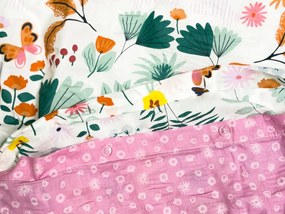 Krepové obliečky do postieľky Renforcé LUNETTA ružové Rozmer obliečky: 45 x 65 cm | 90 x 140 cm