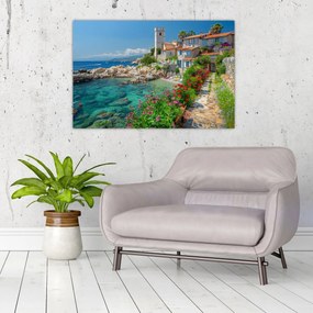 Obraz - Malebné pobrežie dediny (90x60 cm)