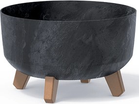 Plastový kvetináč na nožičkách DGRL300LE 28,5 cm - antracit
