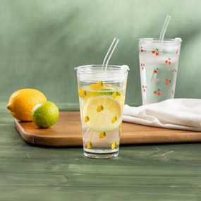 Pohár EMBO SUMMER so slamkou 745904 400 ml