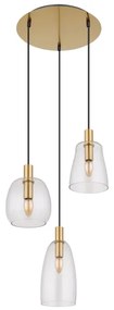 Globo 15789-3HM - Luster na lanku GARRI 3xE14/40W/230V pr. 43 cm mosadz