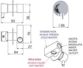 Sapho Sapho, Rhapsody podomietková batéria s bidetovou spŕškou, 5540-01