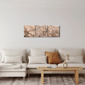 Obraz - Lúčny vánok (s hodinami) (90x30 cm)