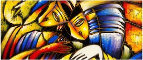 Obraz - Olejomaľba, milenci (120x50 cm)