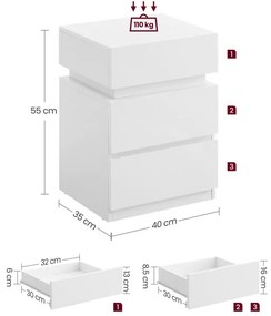Nočný stolík LED LET630T10