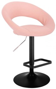 LuxuryForm Barová stolička NAPOLI na čiernom tanieri - ružová