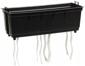 Truhlík s vkladom Bloom čierny betón