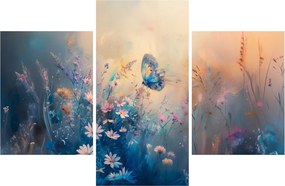 Obraz - Lúka s motýľom (90x60 cm)