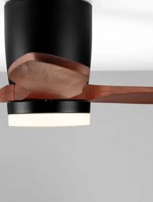 LED čierno-drevené moderné stropné svietidlo Aloa s diaľkovým ovládaním 18W