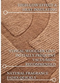 Hnedý ručne tkaný vlnený behúň 80x250 cm Alexis – Villeroy&amp;Boch