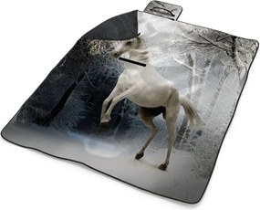 Sablio Plážová deka Biely kôň: 200x140 cm