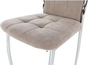 Jedálenská stolička Adora New - hnedá / chróm